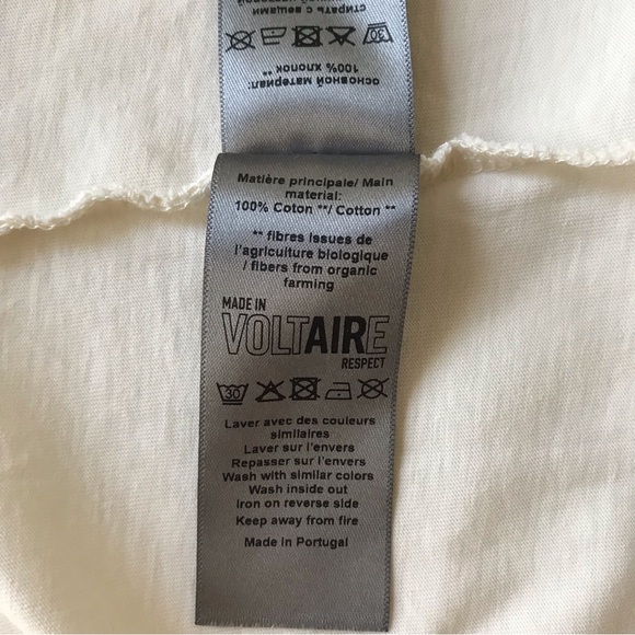 ZADIG & VOLTAIRE Zoe PhotoPrint Blue Car Strass Tee - Picture 15 of 15